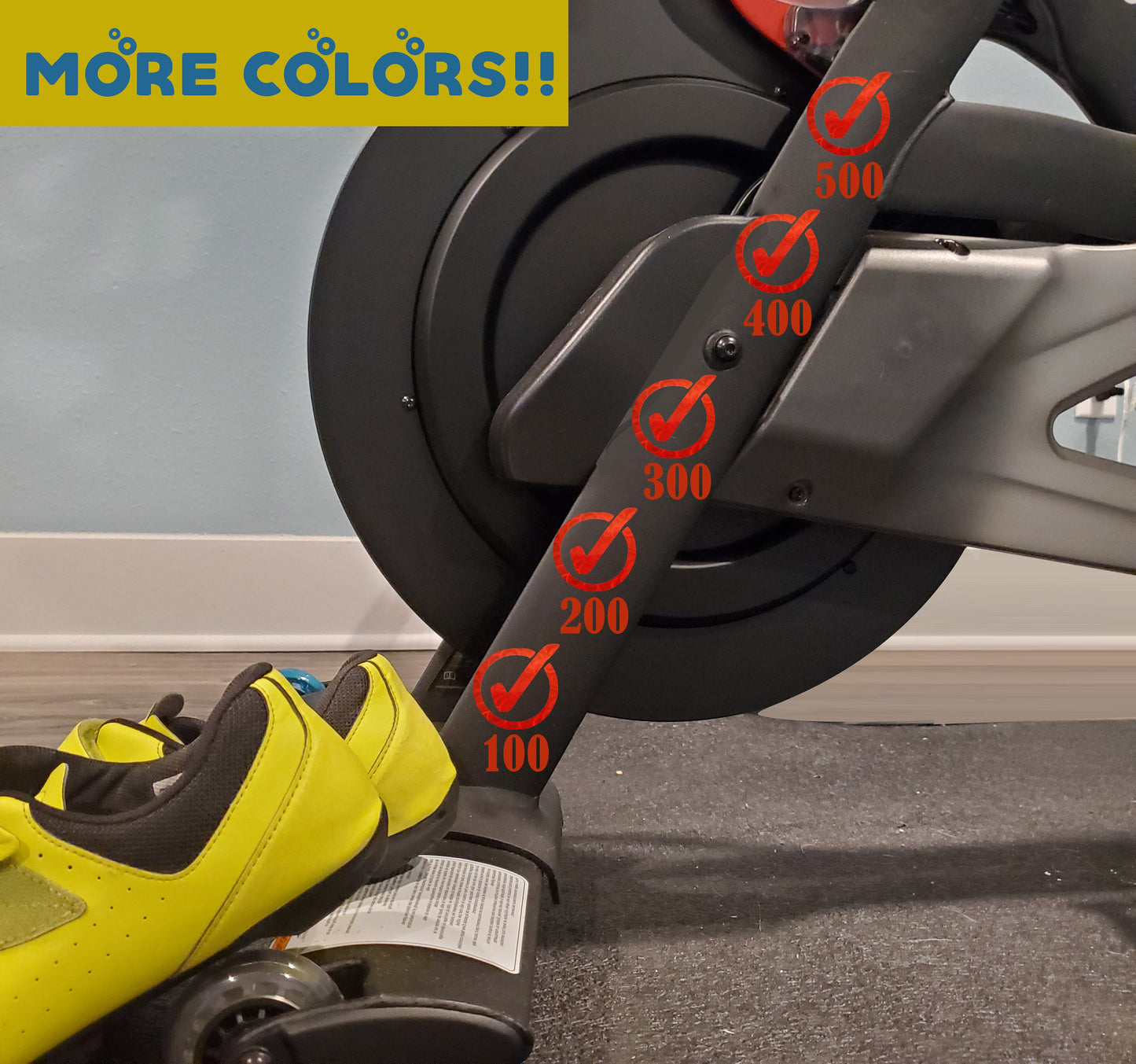 Cycling Achievement Decals - Vinyl Decals - New color Blue Rasberry Lemonade Vinyl - Tred Decal - Ride Decals - Spin Bike Decals - Target
