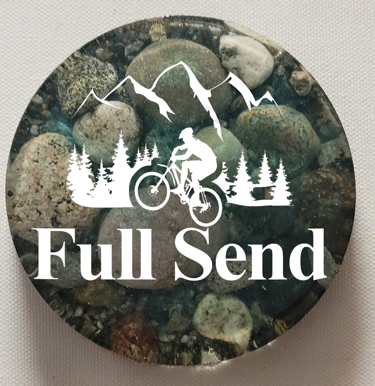 Gifts for Cyclists / Desk Decor / Mountain Bike Coaster / Bicycle Gear Coaster / Bicycle Gear Coaster