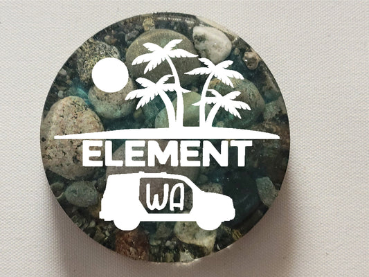 Honda Element, Handcrafted  Custom stone coaster, Cottage Décor, Puget Sound Coaster, Resin Coasters, Beach Coasters, Rock Coasters